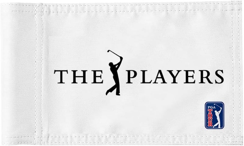 2BUT Golf Players Golf Pin PGA Flag Practic Putting Green Golf Flag For Backyard Garden Double-Sewn 600D Nylon Miniature Pin Flag Regulation Tube Flag (white 20"x13") - Image 1